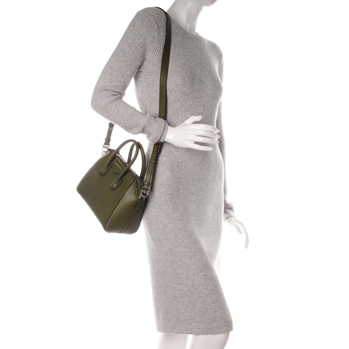 Sugar Goatskin Mini Antigona Khaki