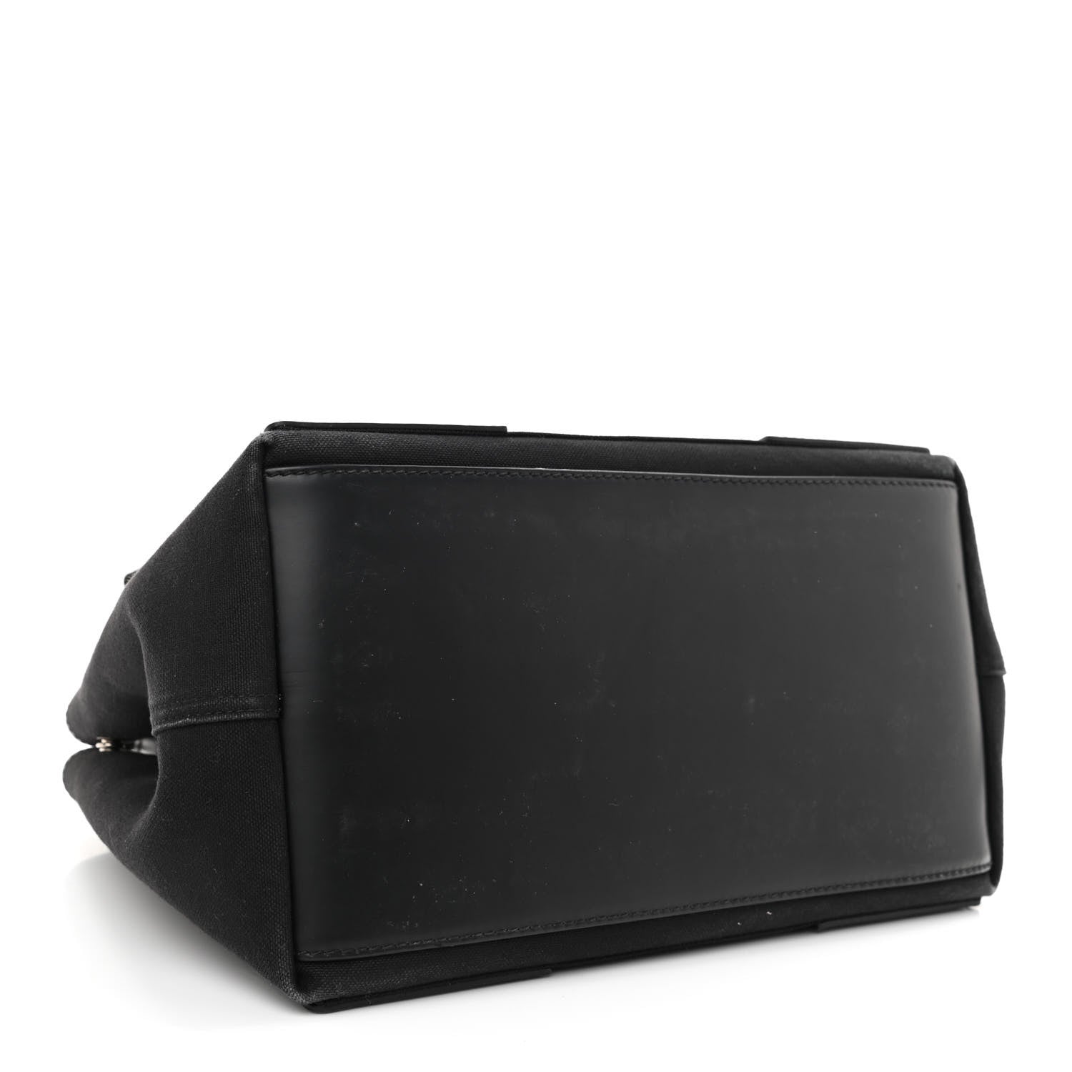 Balenciaga Cotton Canvas Calfskin S Navy Cabas Black 5 of 10