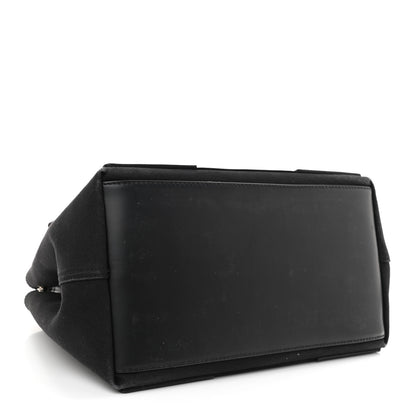 Balenciaga Cotton Canvas Calfskin S Navy Cabas Black 5 of 10