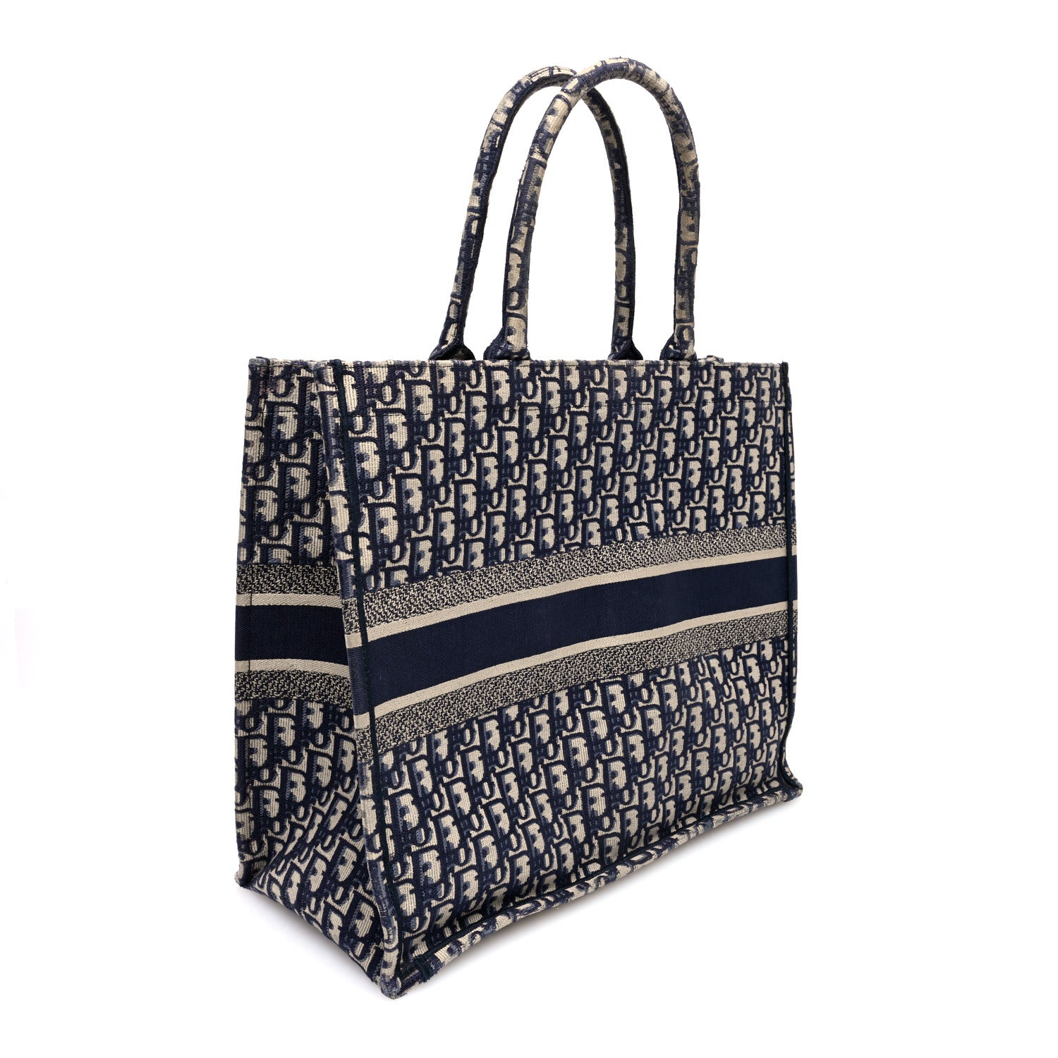 Christian Dior Oblique Large Book Tote Blue Multicolor 3 of 12