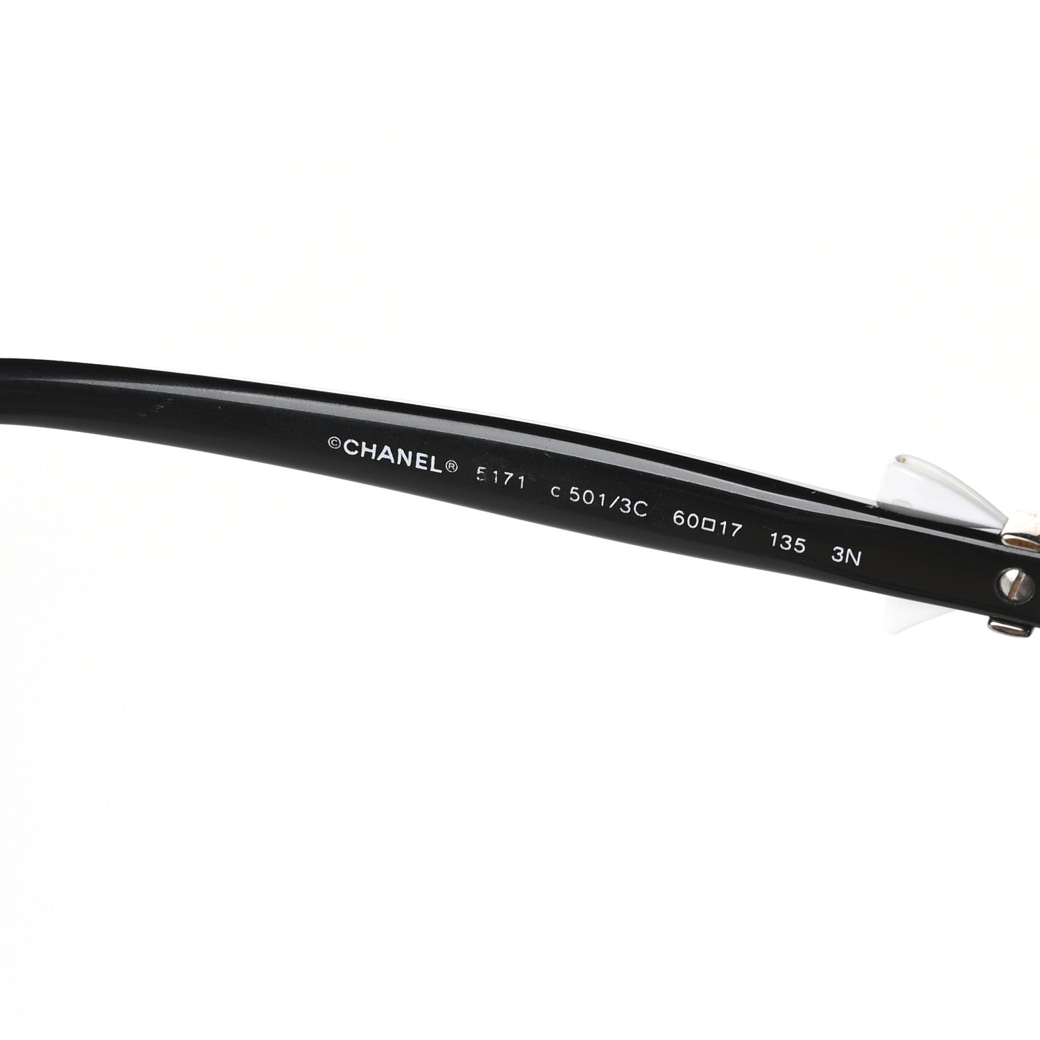 Chanel CC Bow Sunglasses 5171 Black White 6 of 9