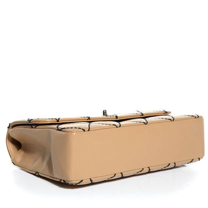 Chanel Calfskin Quilted Medium Wild Stitch Flap Beige 4 of 8