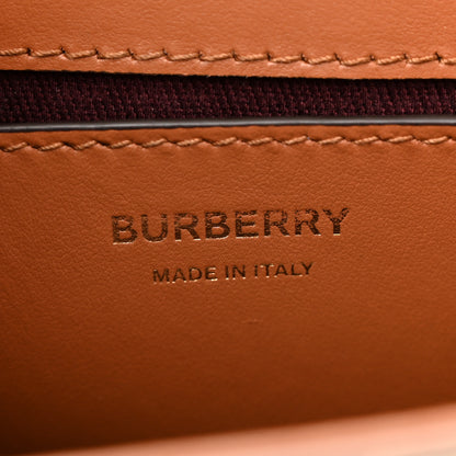 Burberry Coated Canvas Calfskin Vintage Check Medium Note Crossbody Bag Briar Brown 6 of 16