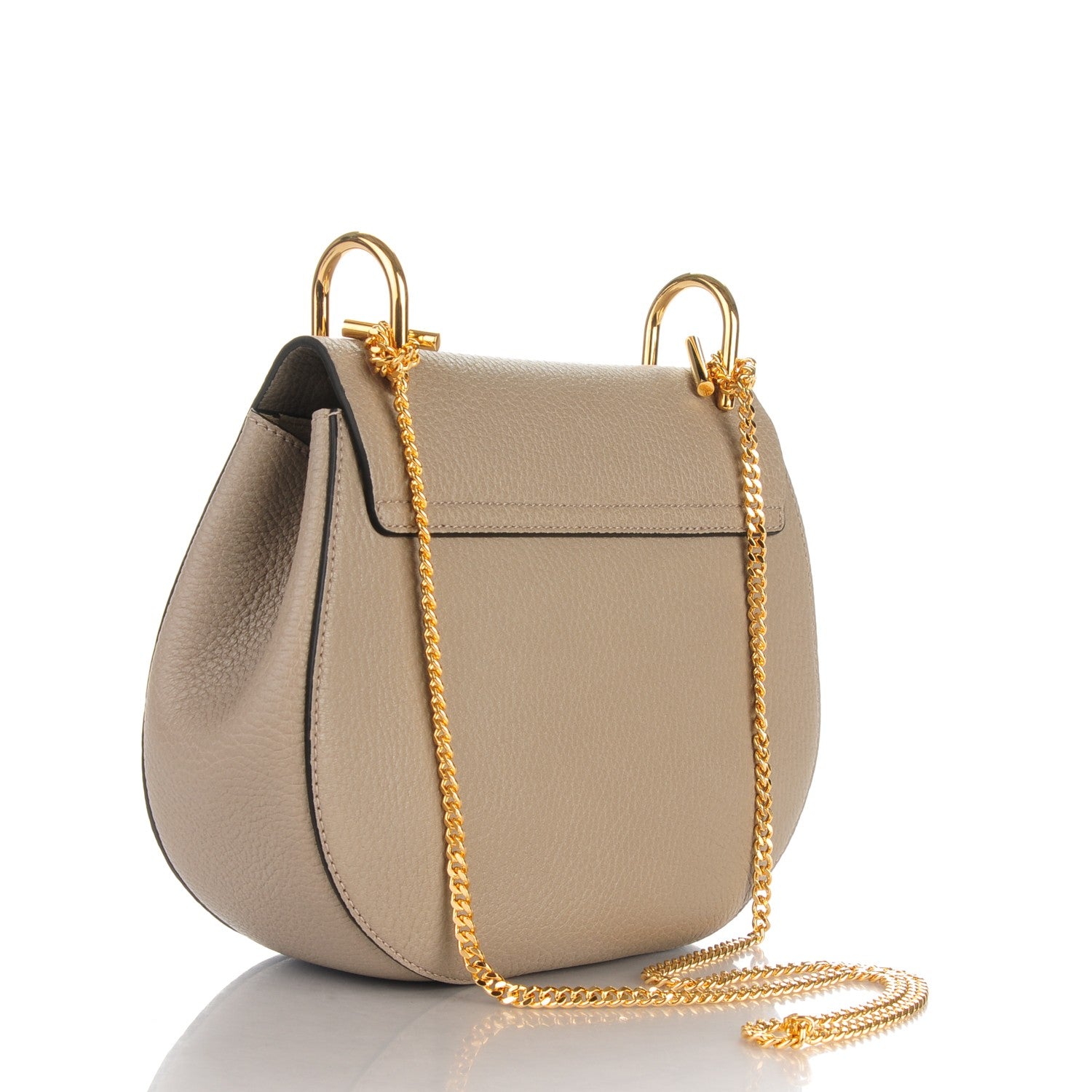 Chloe Grained Lambskin Drew Shoulder Bag Motty Grey 3 of 7
