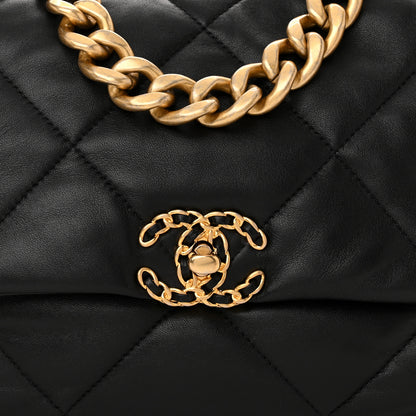 Chanel Lambskin Quilted Large Chanel 19 Flap Black 8 of 10