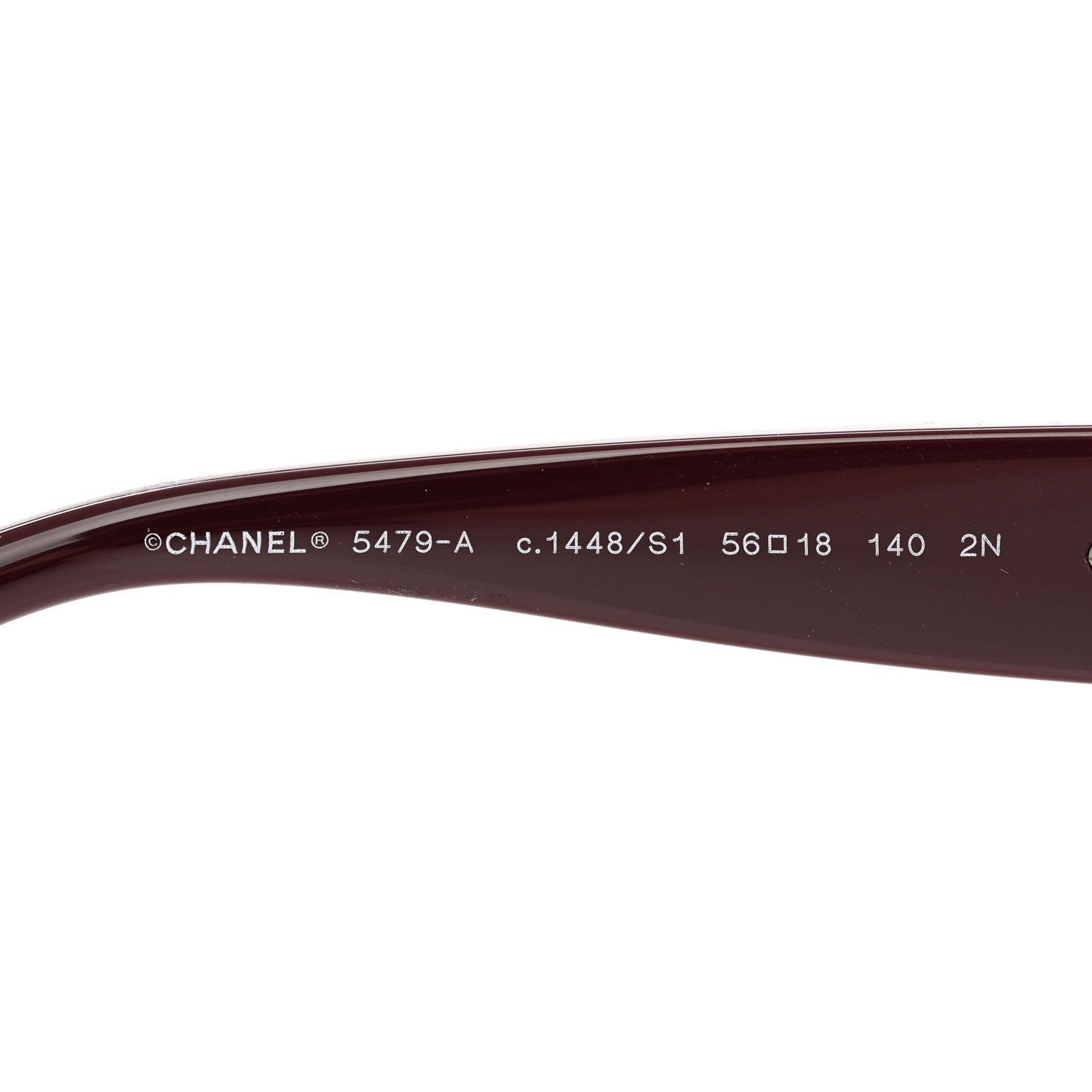 Chanel Acetate Charms Pearl Square Sunglasses 5479-A Burgundy 5 of 9
