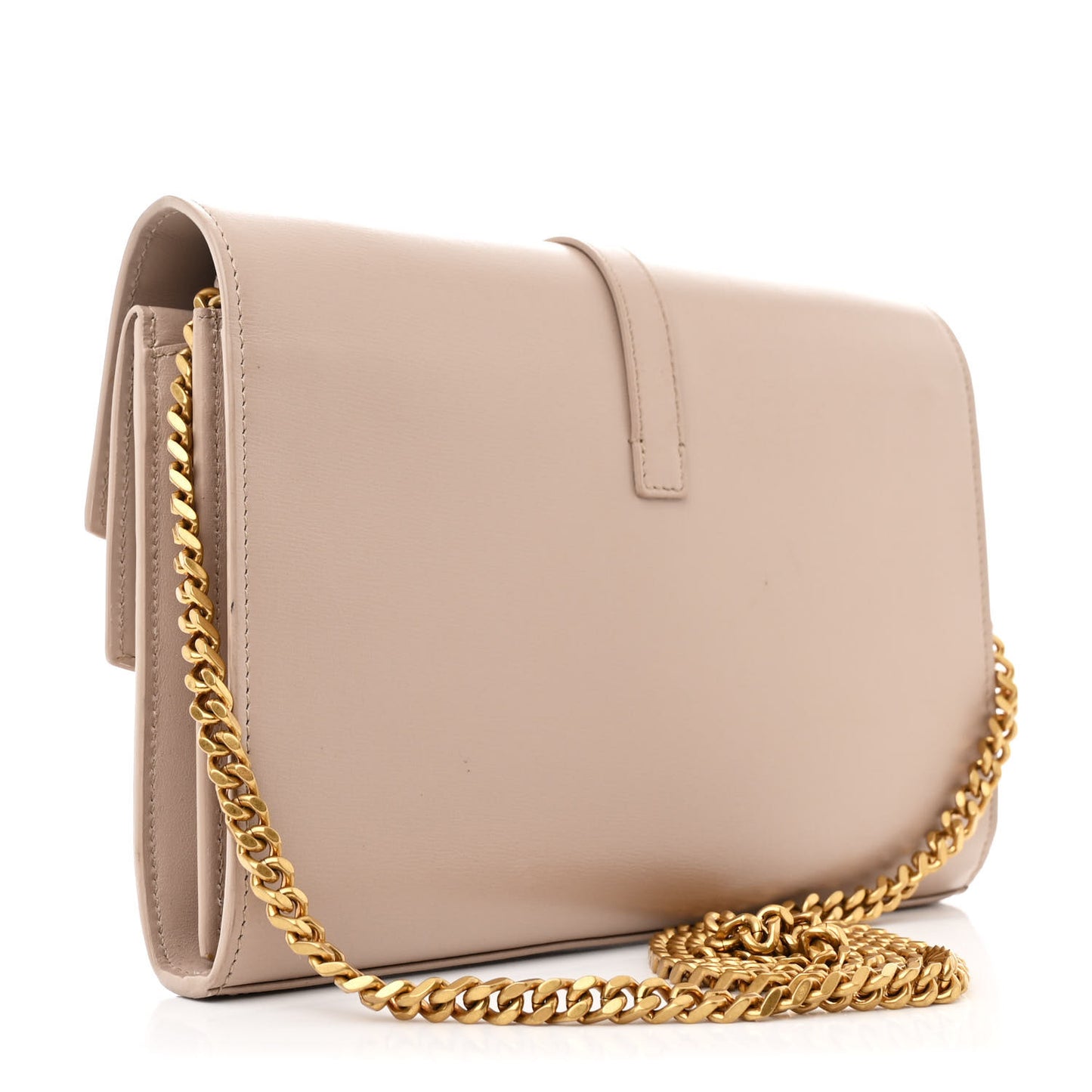 Smooth Calfskin Sulpice Monogram Chain Wallet Light Natural
