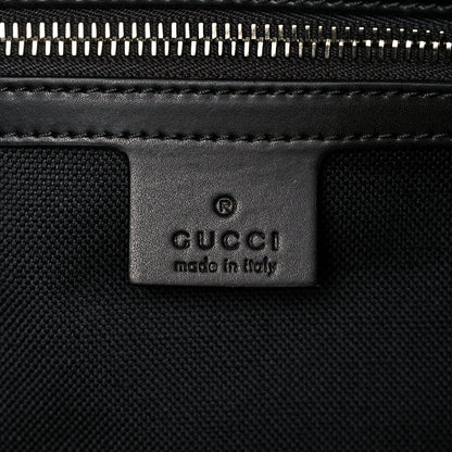 Gucci Soft GG Supreme Monogram Appia Calfskin Web Large Carry On Duffle Bag Black Grey 6 of 11