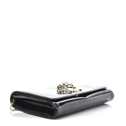 Versace Patent Palazzo Medusa Chain Evening Bag Black 4 of 10