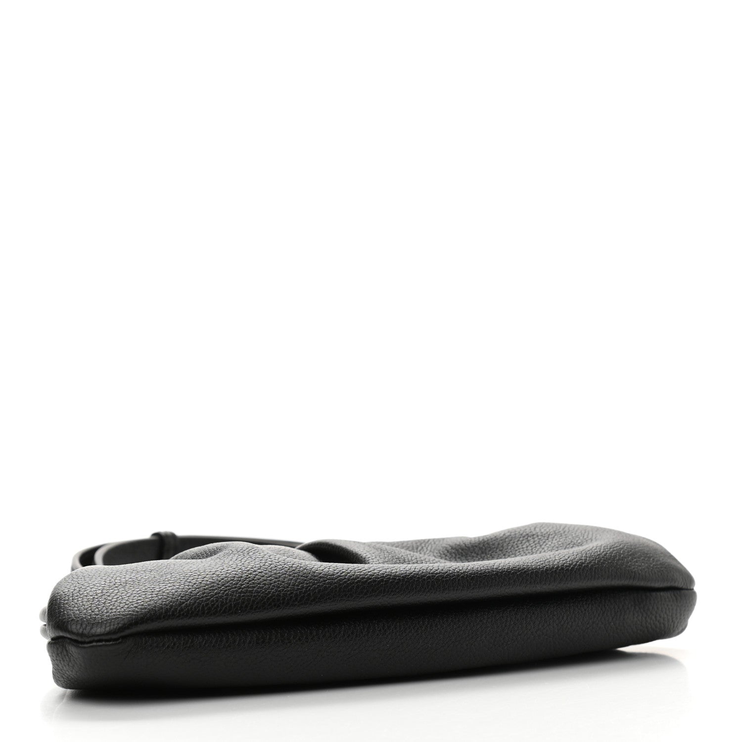 Balenciaga Grained Calfskin Logo Cloud Clutch XS Black 4 of 11