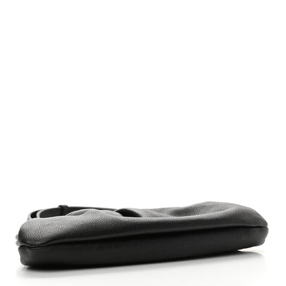 Balenciaga Grained Calfskin Logo Cloud Clutch XS Black 4 of 11