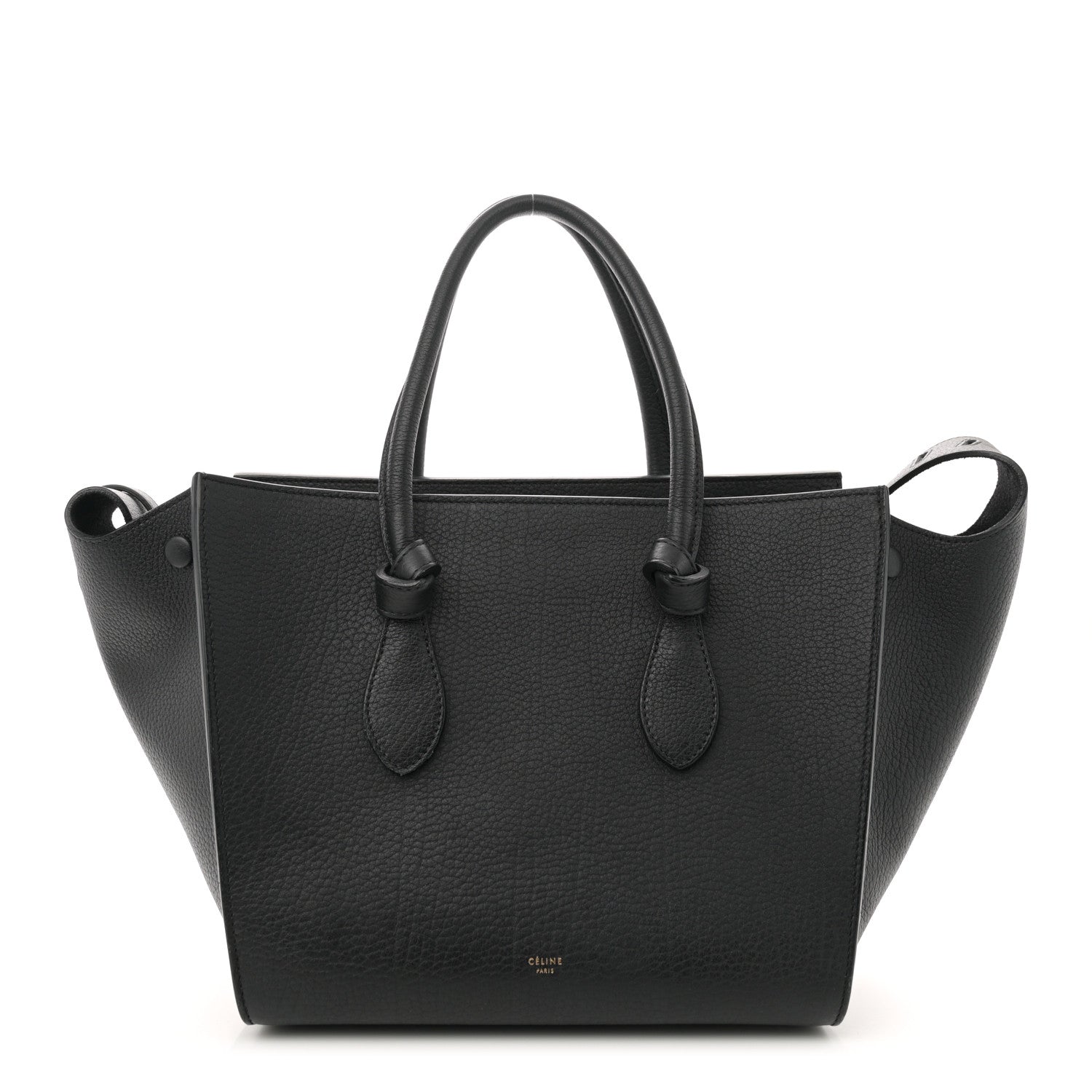 Celine Crisped Calfskin Mini Tie Knot Tote Black 1 of 12
