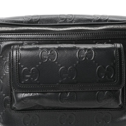 Gucci Calfskin GG Tennis Embossed Pocket Belt Bag Black 8 of 10