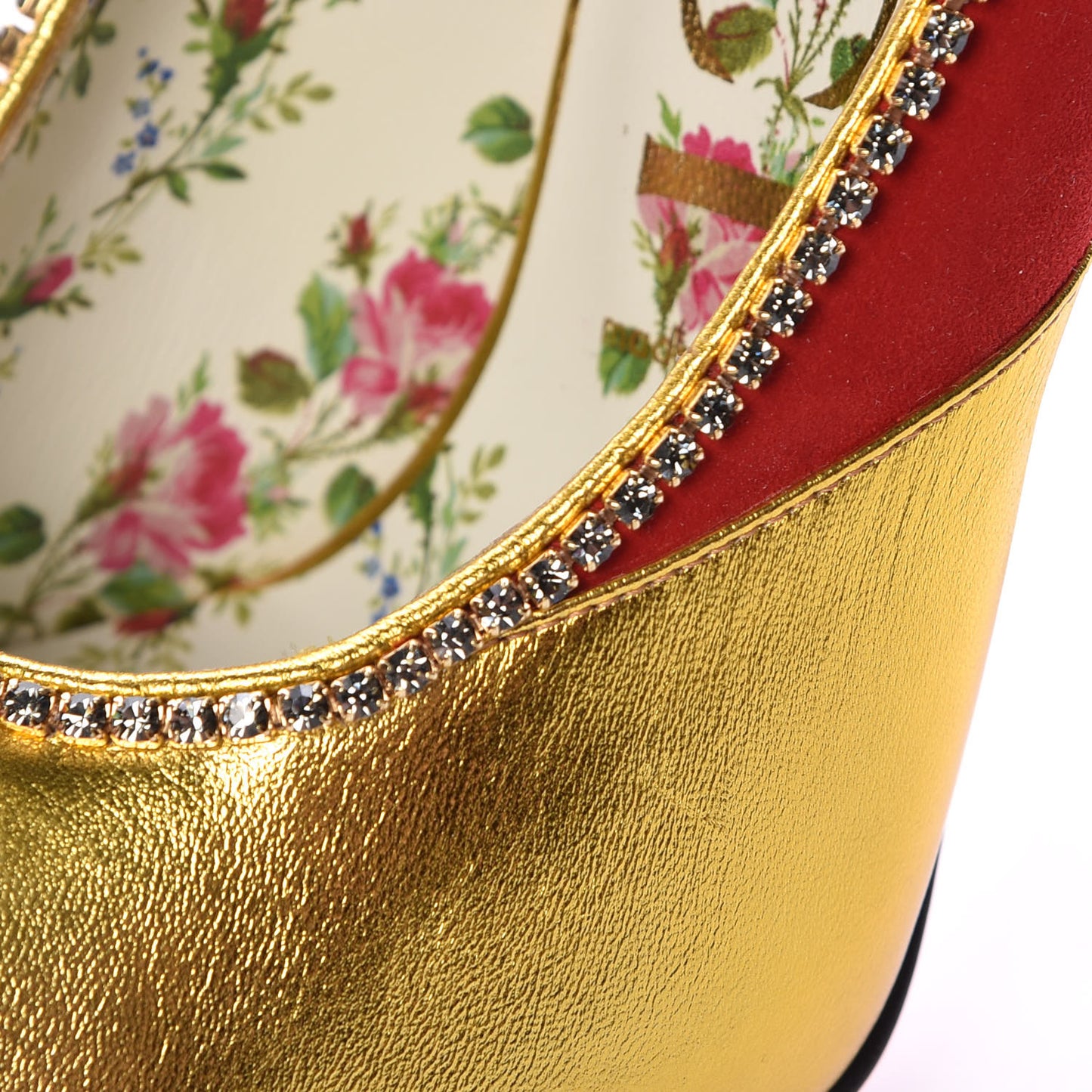 Metallic Nappa Kid Scamosciato Elaphe Snakeskin Peachy Pumps 38 Oro Red Roccia