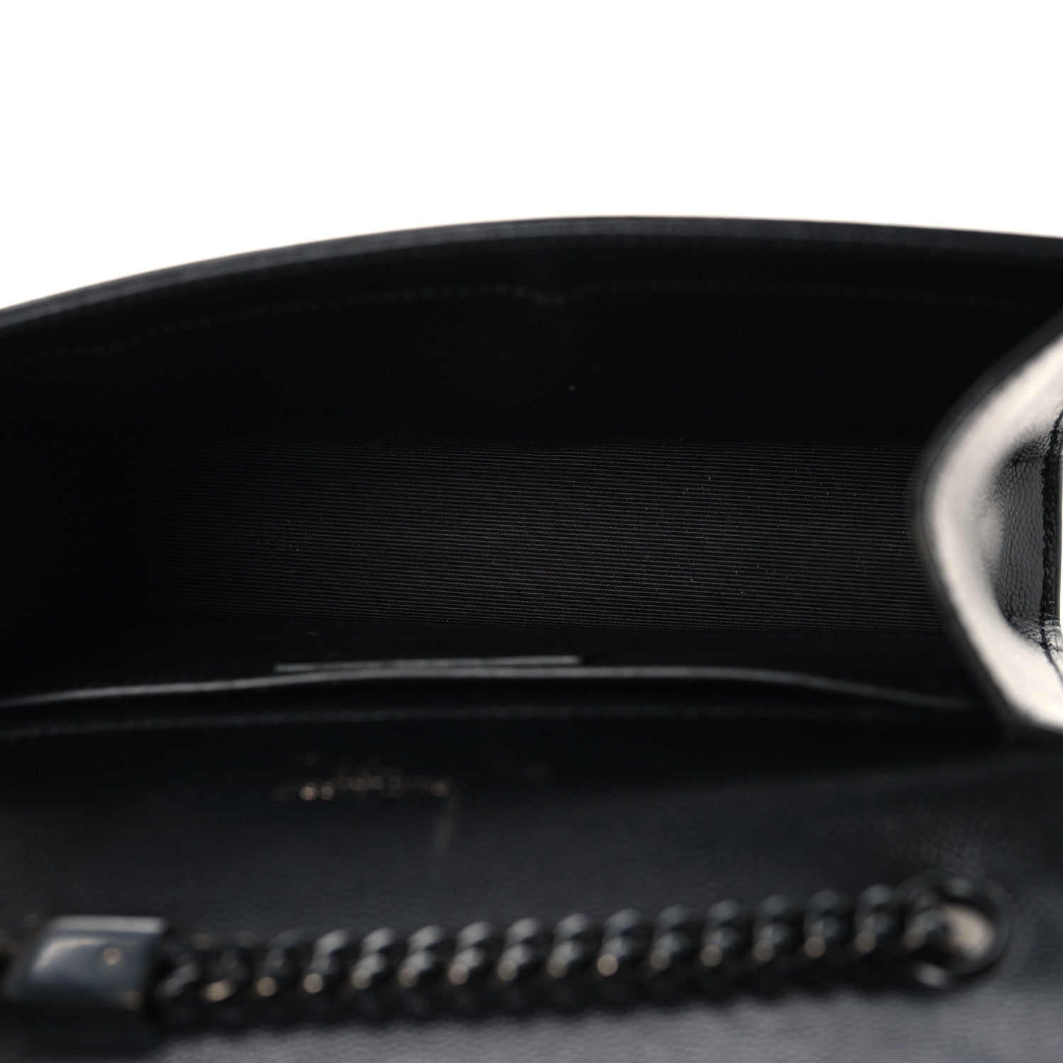 Saint Laurent Grain De Poudre Small Monogram Monochrome Kate Satchel Black 5 of 9