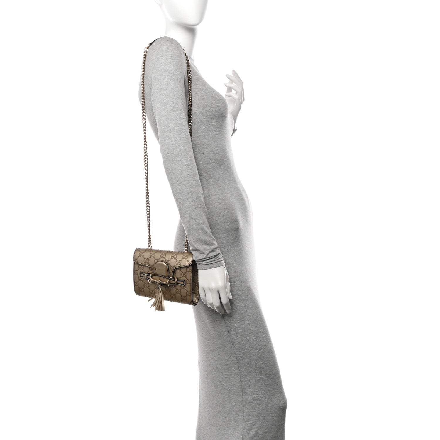Gucci Guccissima Mini Emily Shoulder Bag Gold 2 of 12