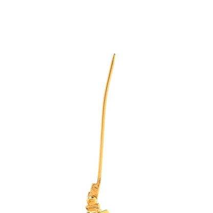 Chanel Metal Paris Button CC Large Brooch Gold 4 of 5