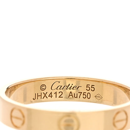 Cartier 18K Yellow Gold 3.5mm LOVE Wedding Band Ring 55 7.25 4 of 5