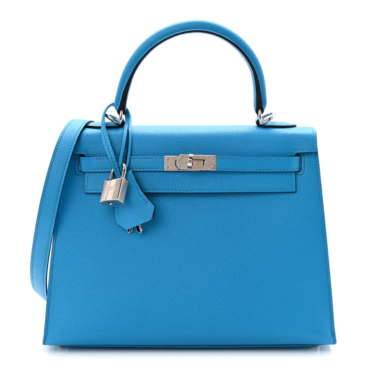 Hermes Epsom Kelly Sellier 25 Bleu Frida 1 of 11