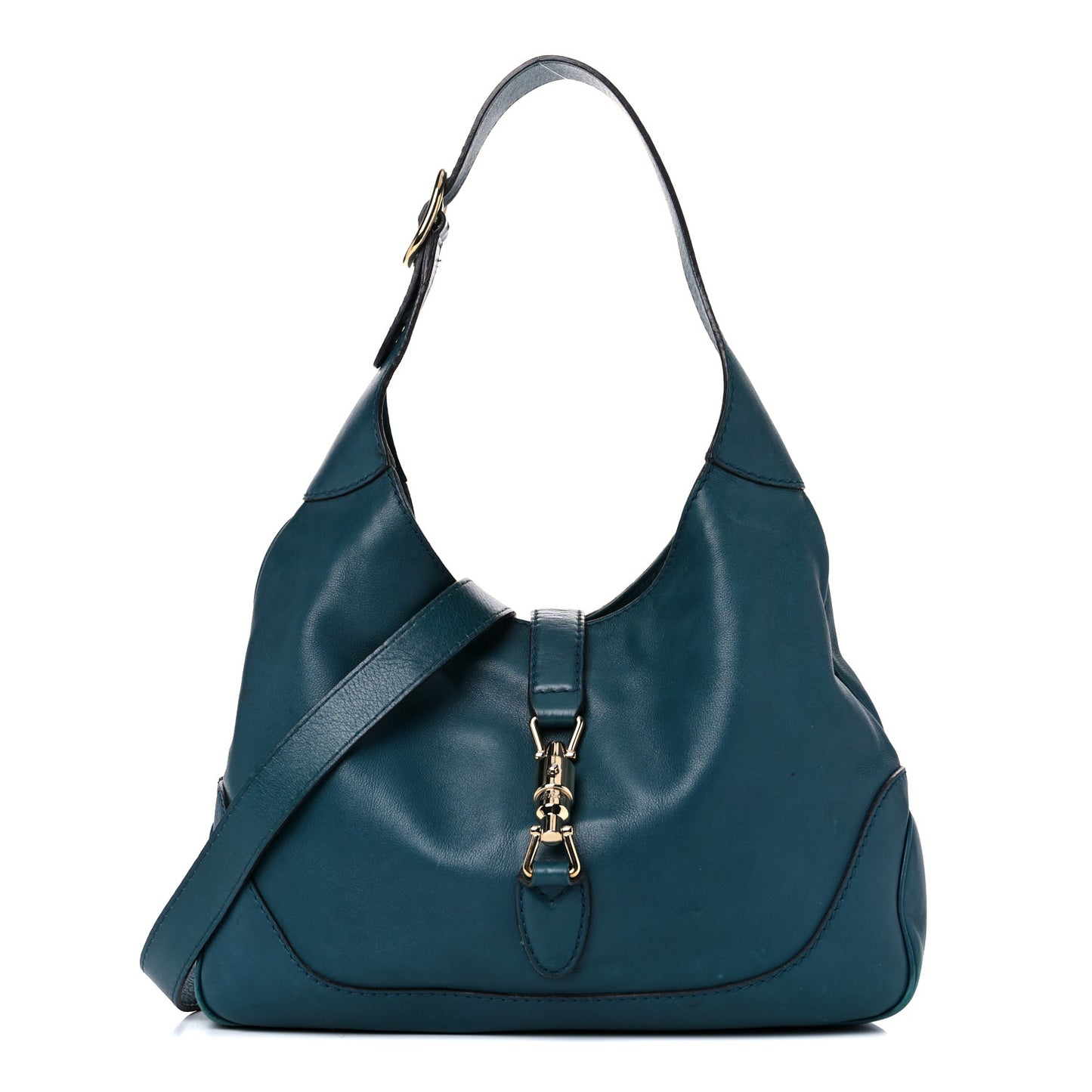 Calfskin Medium New Jackie Shoulder Bag Teal