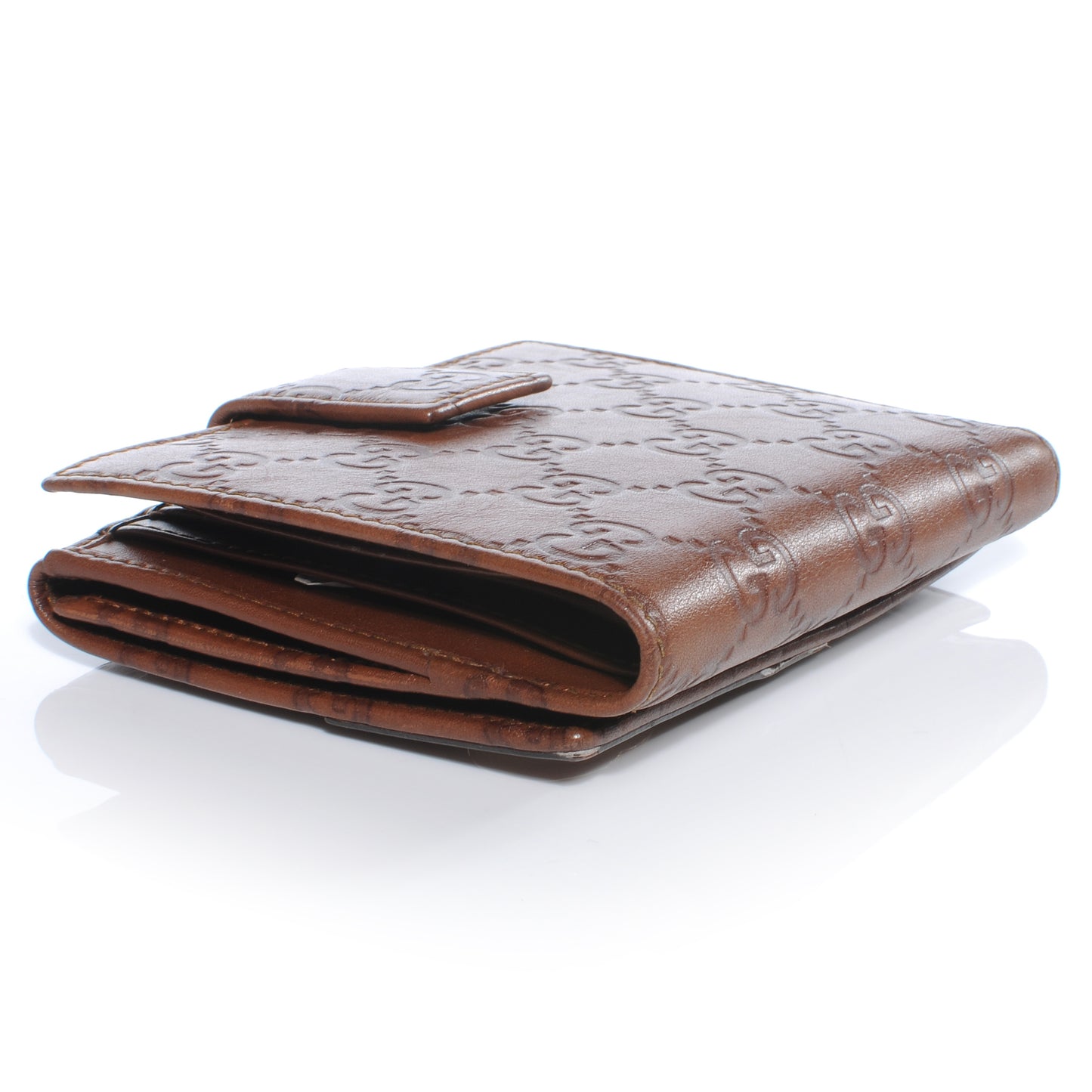 Guccissima New Britt Compact Wallet Brown