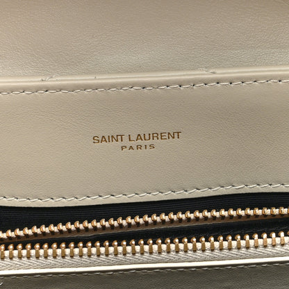 Saint Laurent Calfskin Y Quilted Monogram Medium Loulou Chain Satchel Crema Soft 6 of 9