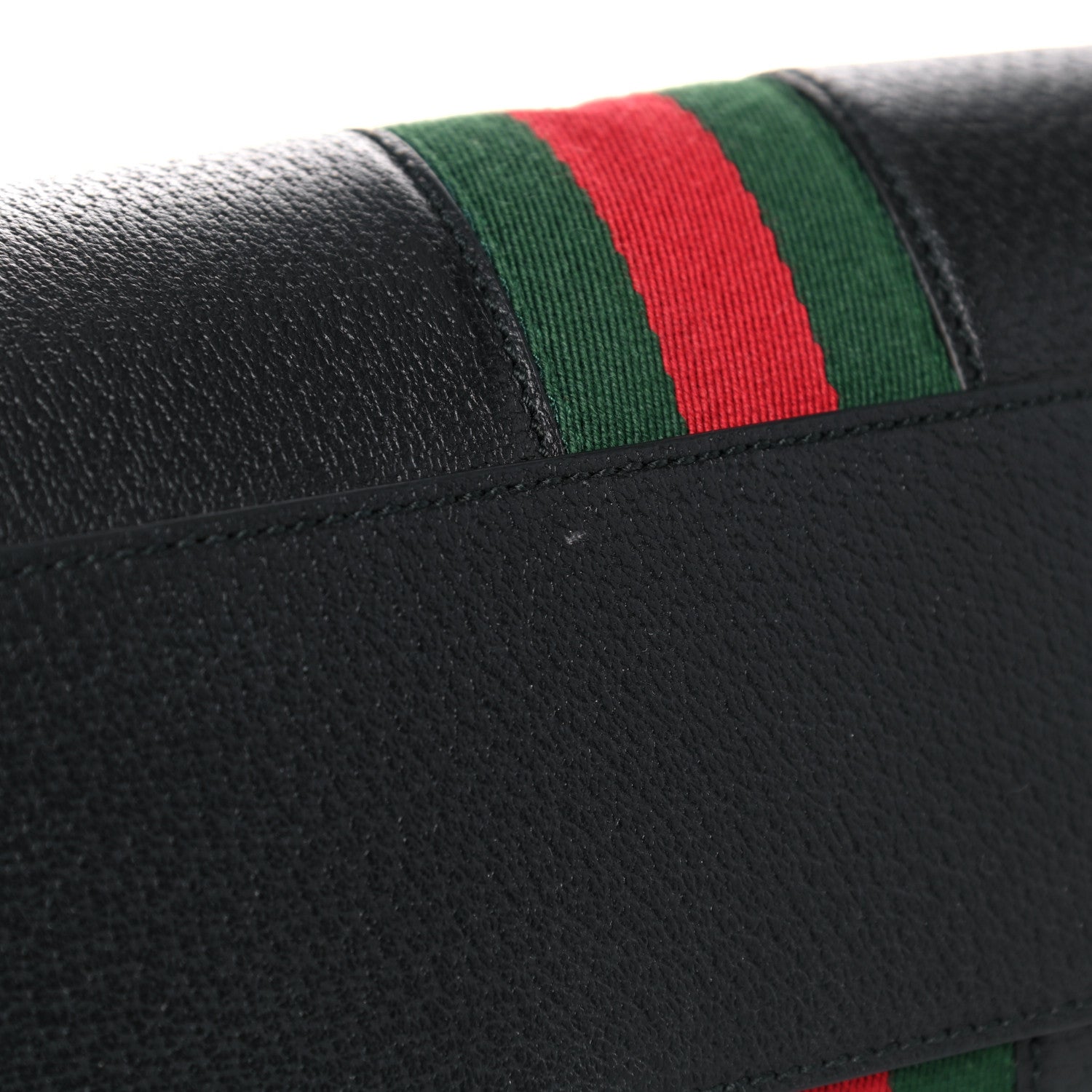 Gucci Textured Dollar Calfskin Web Medium Ophidia Boston Black 16 of 16