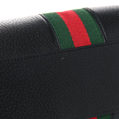 Gucci Textured Dollar Calfskin Web Medium Ophidia Boston Black 16 of 16