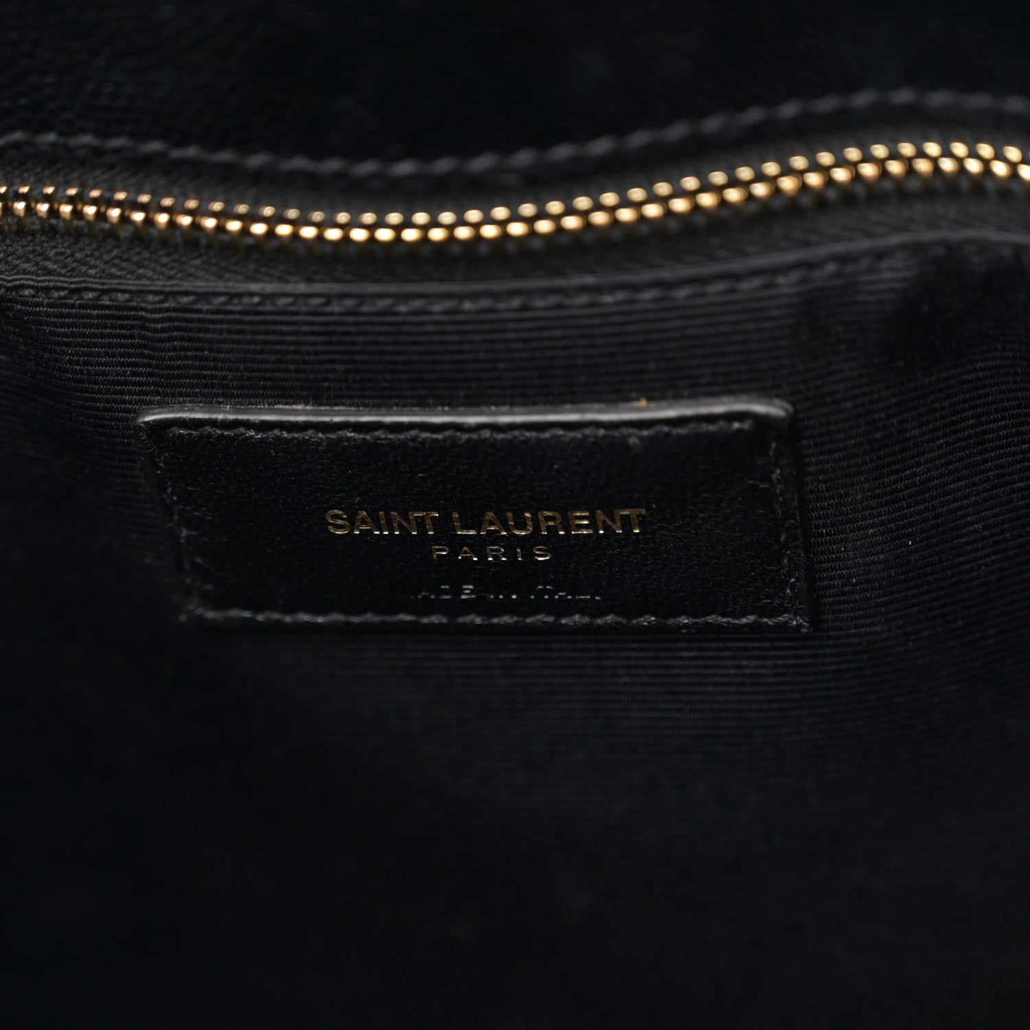 Saint Laurent Grain De Poudre Matelasse Chevron Monogram Shopping Bag Black 7 of 12