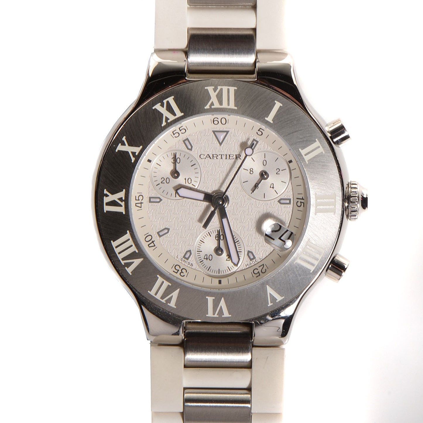 Stainless Steel Rubber 38mm Must 21 Chronoscaph Quartz Watch