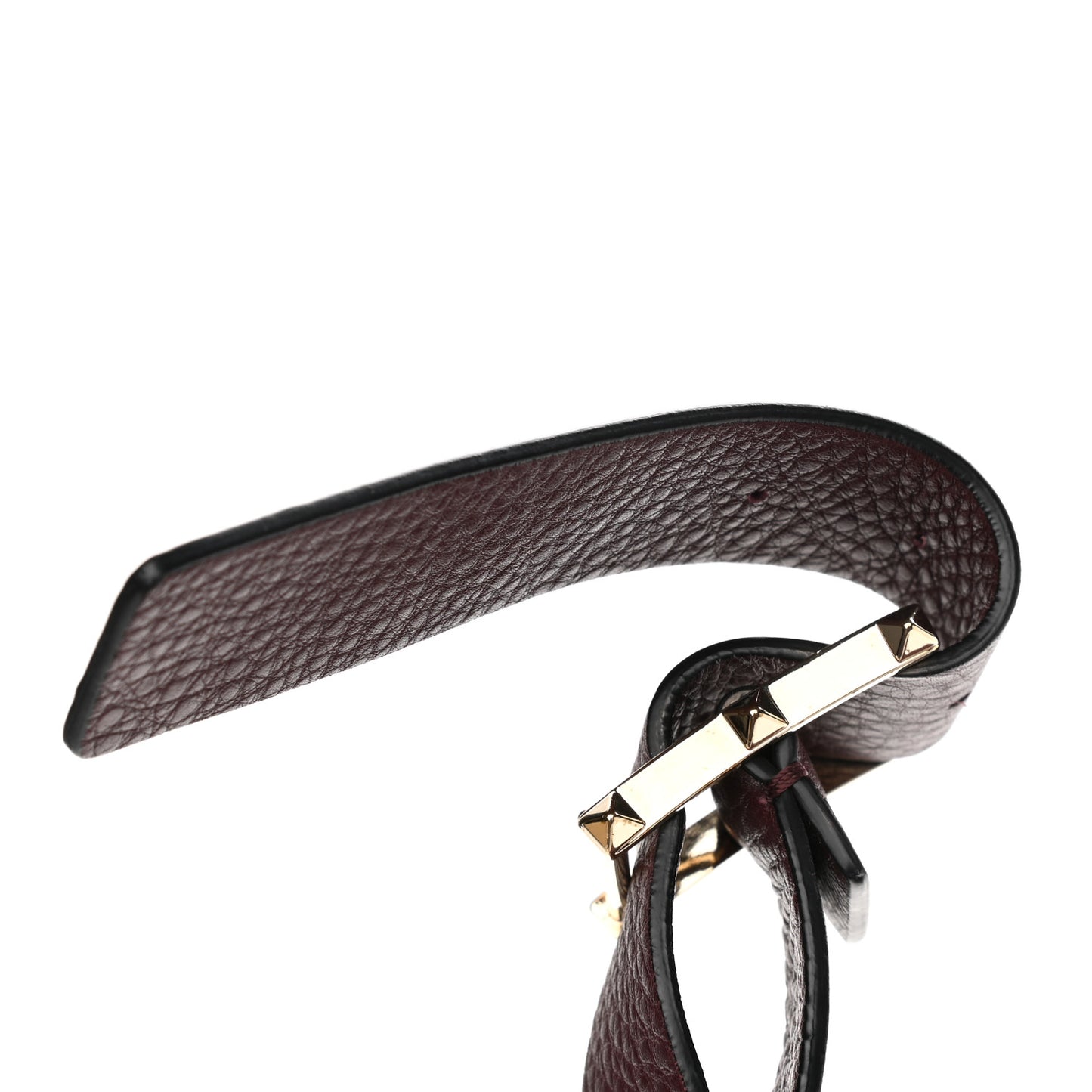 Pebbled Calfskin Large Rockstud Flip-Lock Messenger Bag Vinaccia