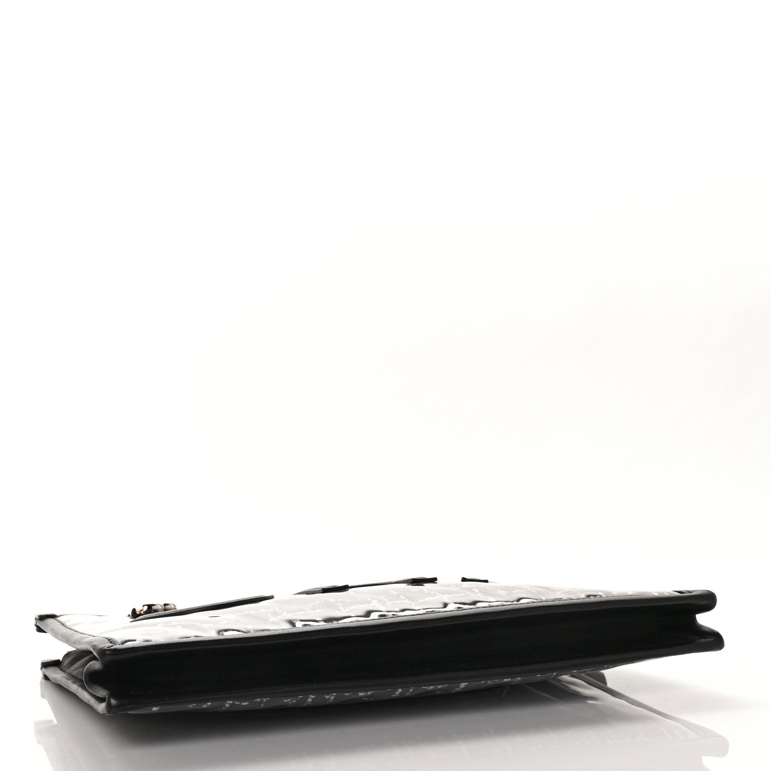 Chanel Tweed PVC Lambskin Large Pouch Black 4 of 9