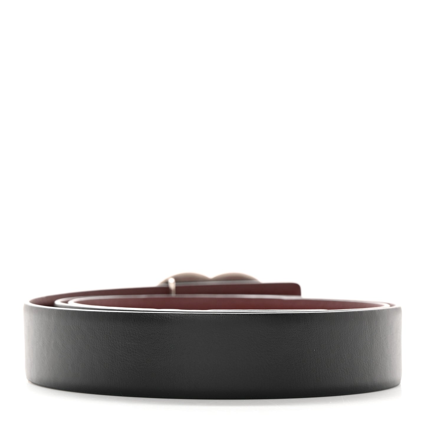 Calfskin CC Reversible Belt 90 36 Black Burgundy