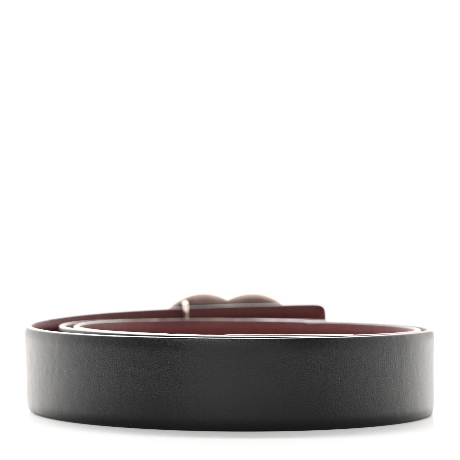 Chanel Calfskin CC Reversible Belt 90 36 Black Burgundy 2 of 6