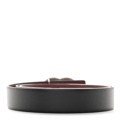 Chanel Calfskin CC Reversible Belt 90 36 Black Burgundy 2 of 6