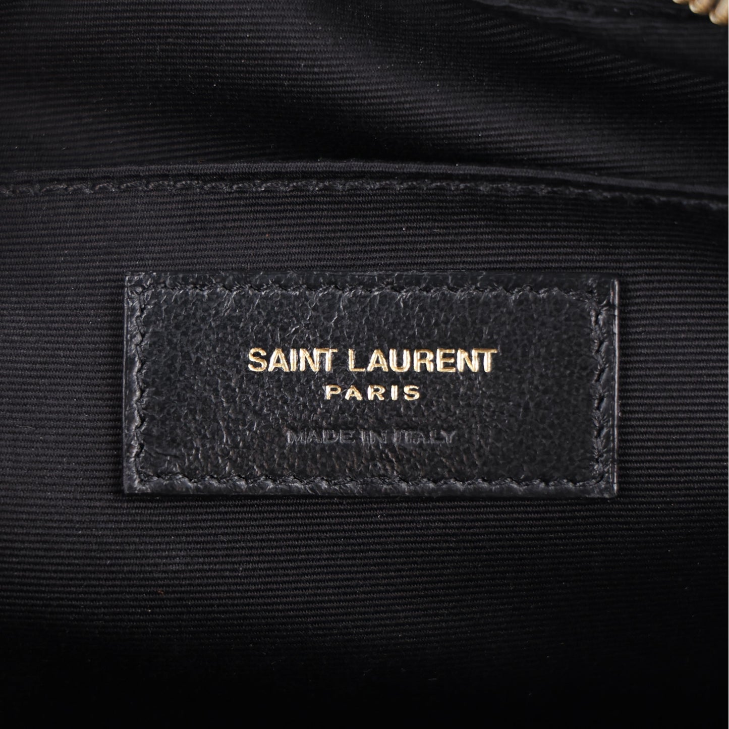 Calfskin Matelasse Monogram Lou Camera Bag Black