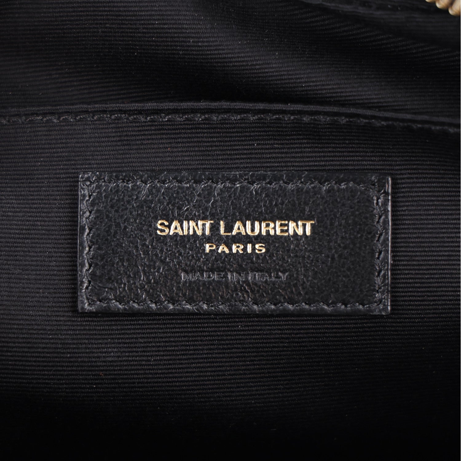 Saint Laurent Calfskin Matelasse Monogram Lou Camera Bag Black 6 of 10
