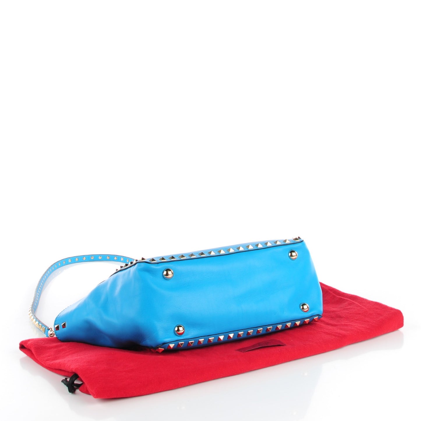 Vitello Small Rockstud Tote Parrot