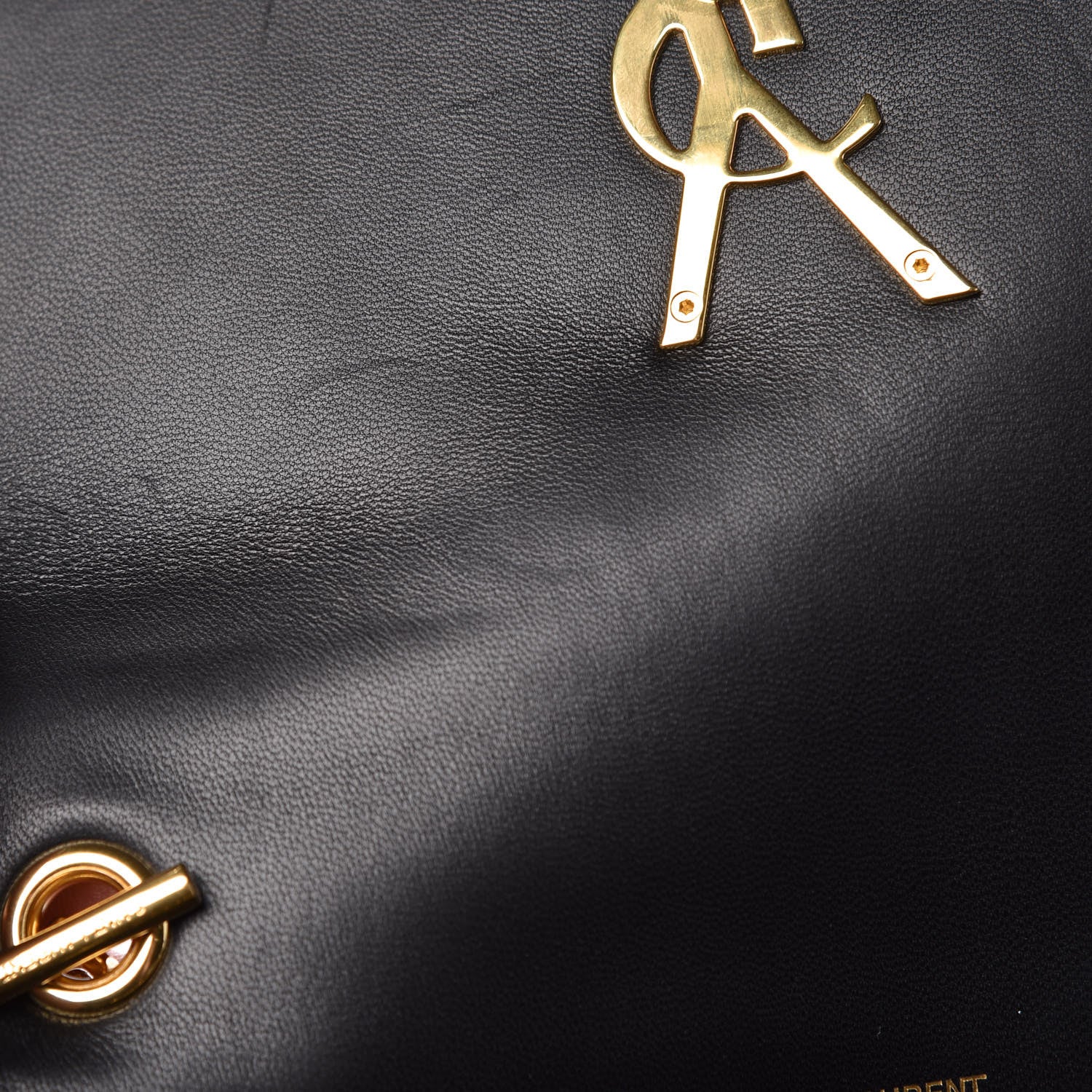 Saint Laurent Lambskin Matelasse Monogram Vicky Chain Wallet Black 12 of 13
