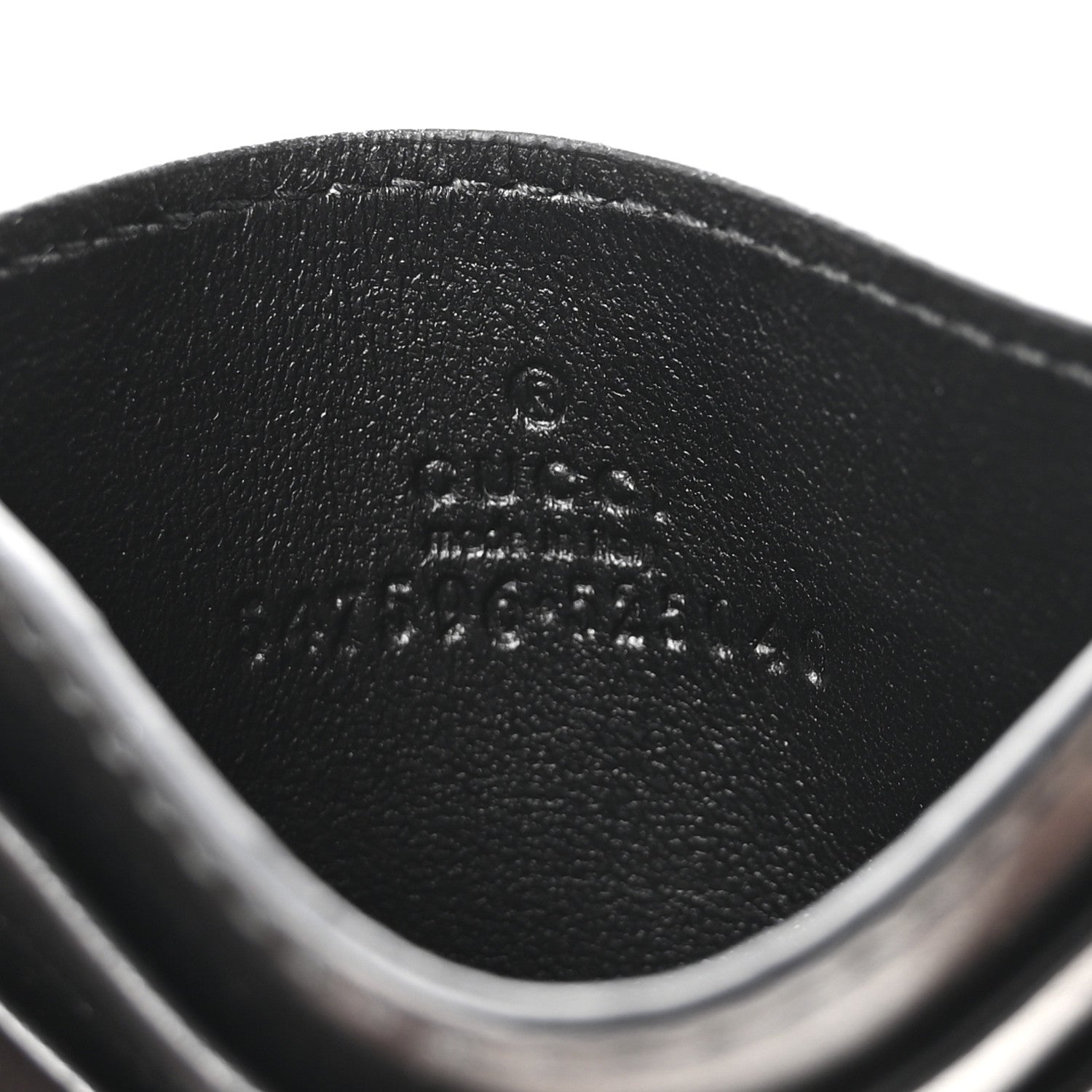 Gucci Plutone Calfskin Logo Card Holder Black 6 of 6