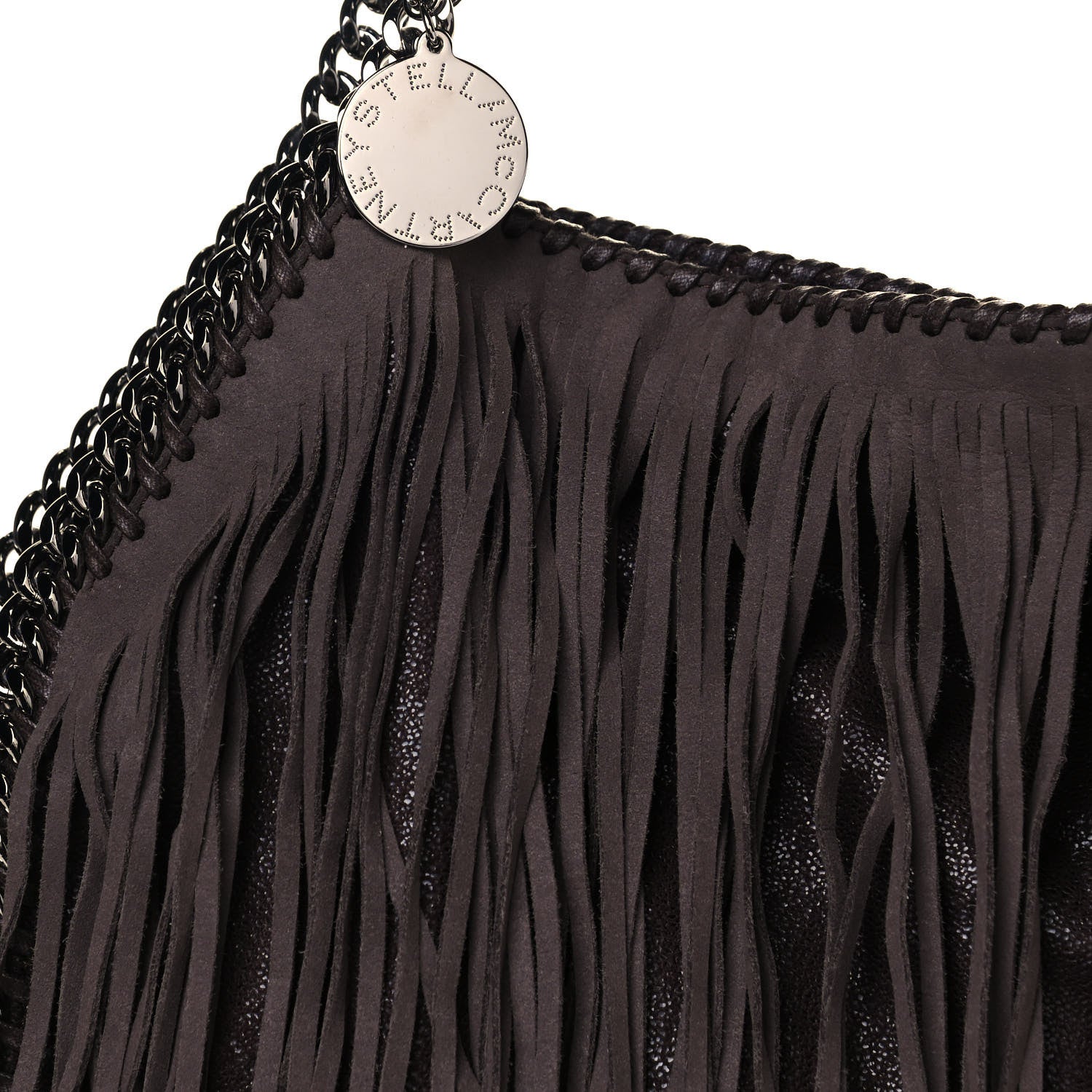 Stella McCartney Shaggy Deer Fringe Falabella Tote Brown 6 of 10