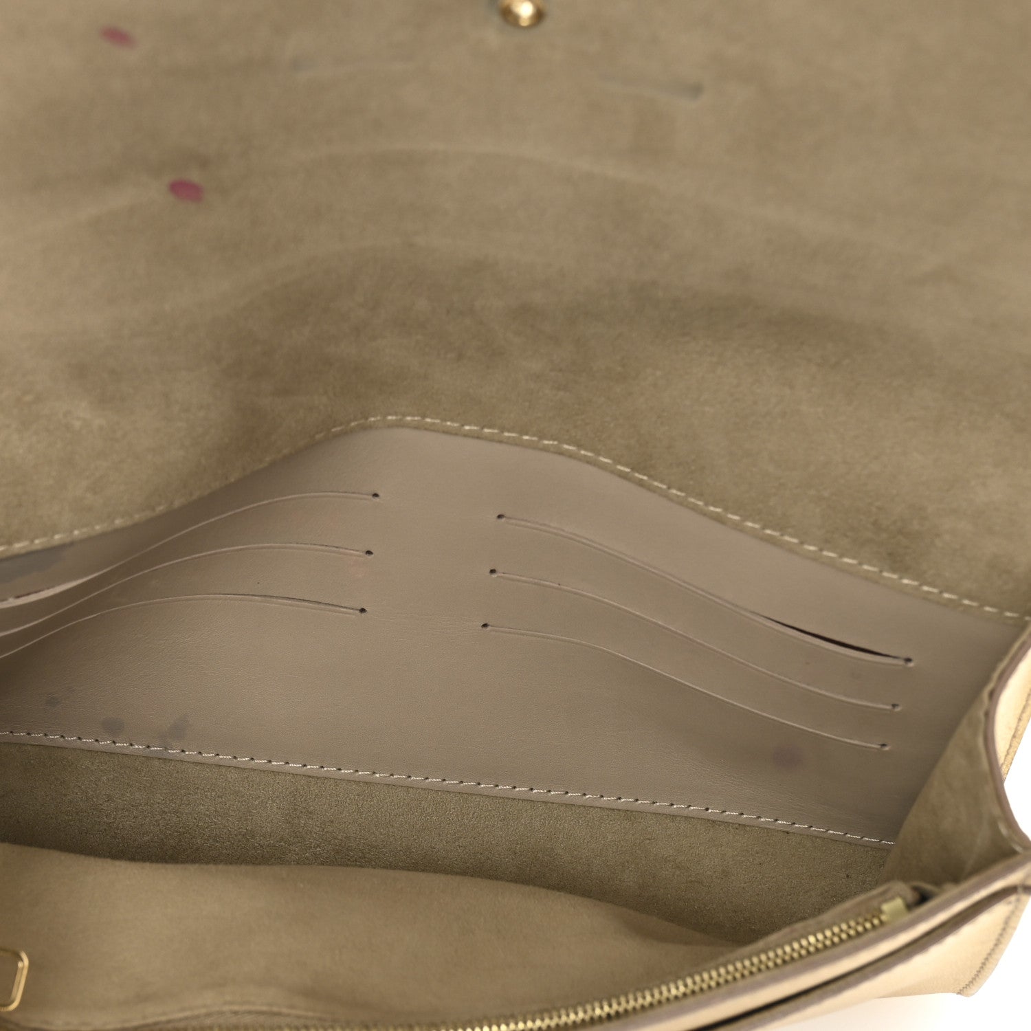 Louis Vuitton Metallic Calfskin Louise Clutch Gold 5 of 13