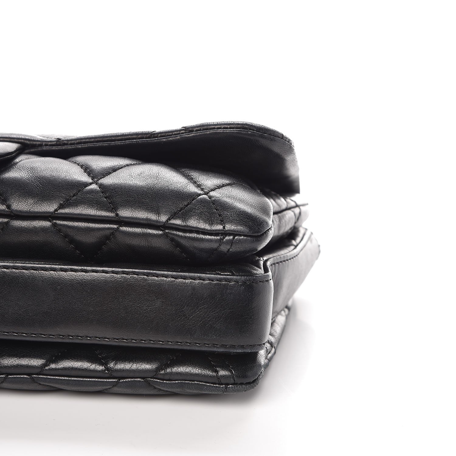 Chanel Lambskin Quilted Maxi 3 Flap Black 9 of 10