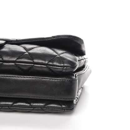 Chanel Lambskin Quilted Maxi 3 Flap Black 9 of 10