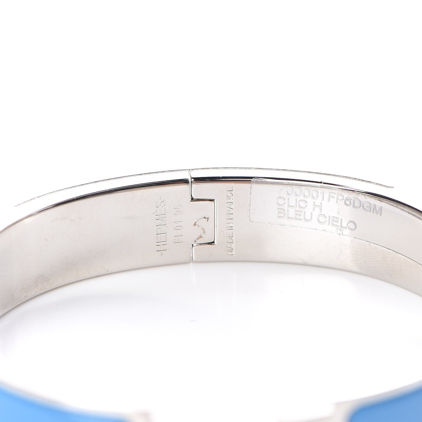Enamel Narrow Clic Clac H Bracelet GM Bleu Cielo