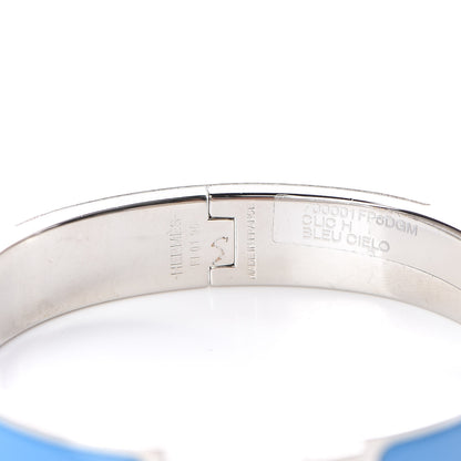 Hermes Enamel Narrow Clic Clac H Bracelet GM Bleu Cielo 5 of 5