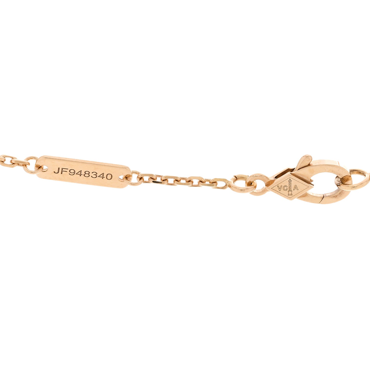 Van Cleef & Arpels 18K Yellow Gold Guilloche Vintage Alhambra Pendant Necklace 5 of 6