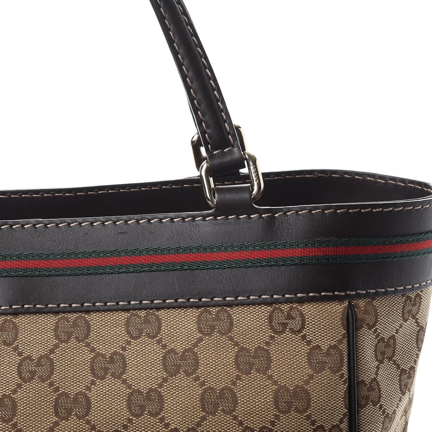 Monogram Web Medium Mayfair Tote Dark Brown