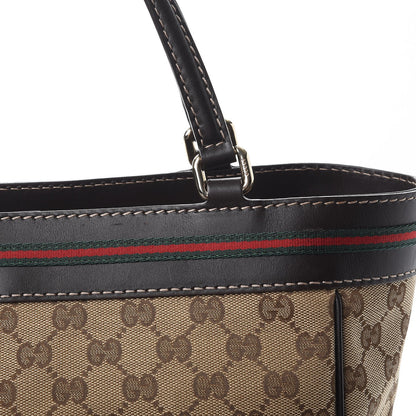 Gucci Monogram Web Medium Mayfair Tote Dark Brown 8 of 12