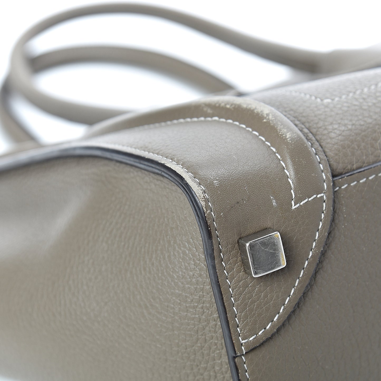 Drummed Calfskin Micro Luggage Souris